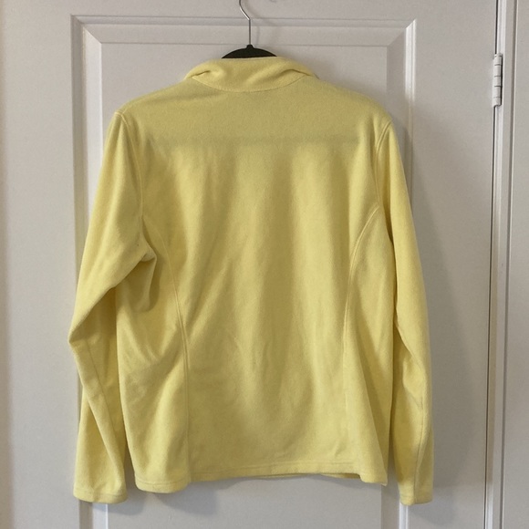Pale Yellow Eddie Bauer Fleece Quarter Zip - Picture 4 of 6